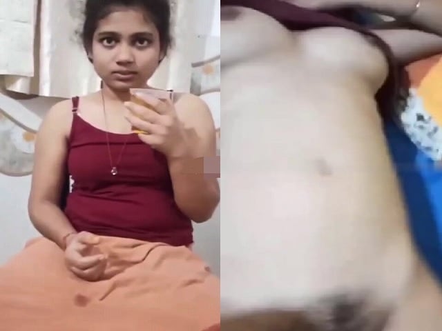 Beer drinking girl nude show before sex with boyfriend