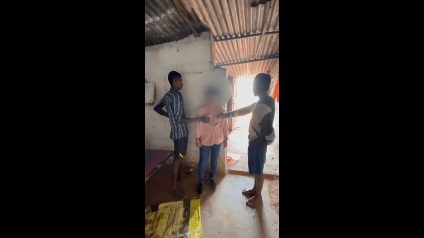 Sexy Girl Dare With Village Boys Boob Pressing