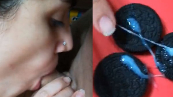 Blowjob dekar cum wala oreo kha rahi hai gf