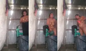 Desi Bhabhi Striping and Bathing