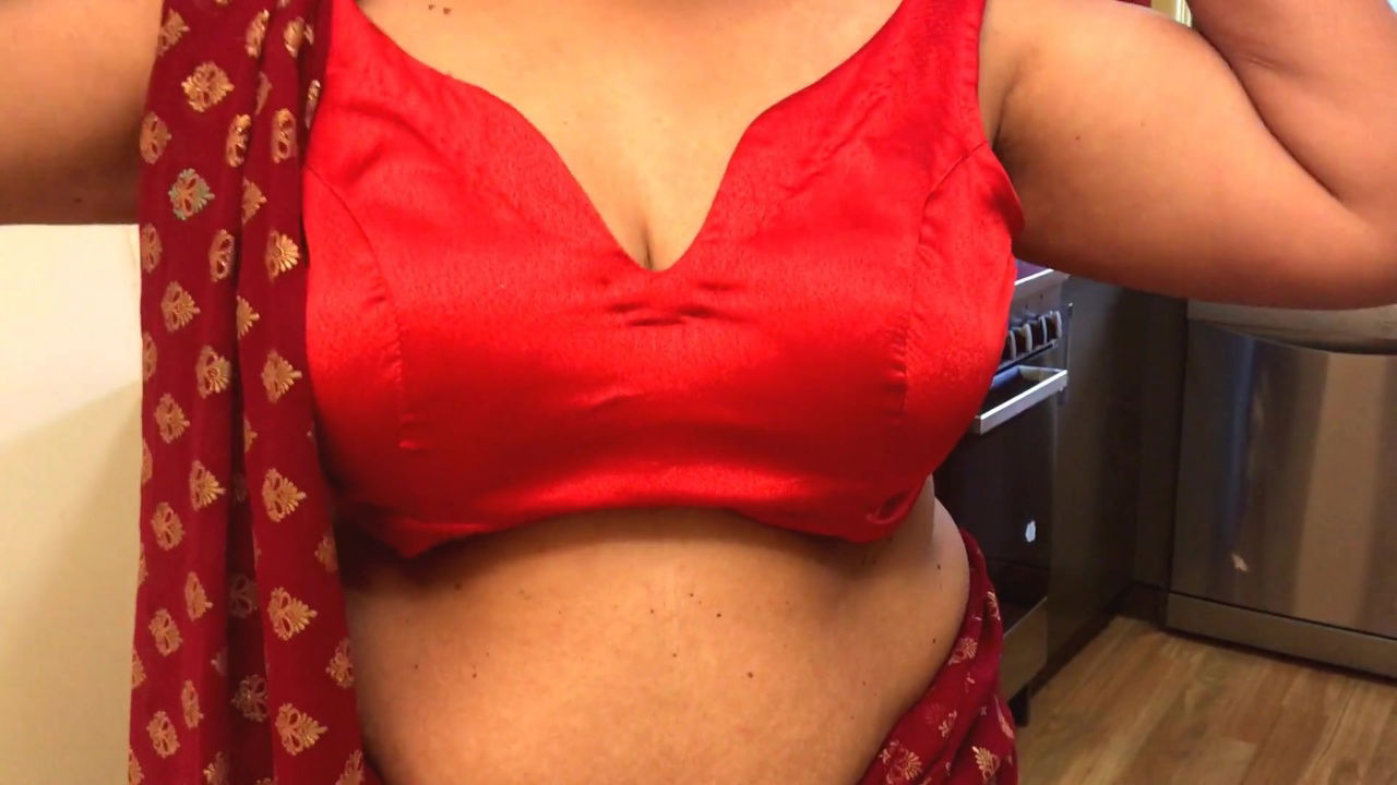 My Sexy Indian Wife teases with her Boobs in Saree Blouse