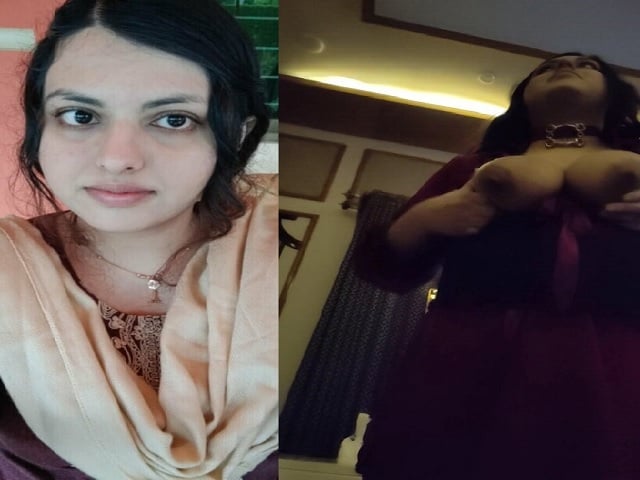 Cute hijab girl first time boobs show to lover