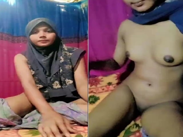 Hijab college girl small boobs show for boyfriend