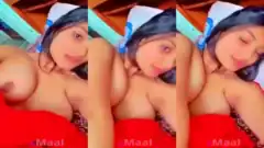 Cute Girl Shows Here Nice Tits in Front of the Camera