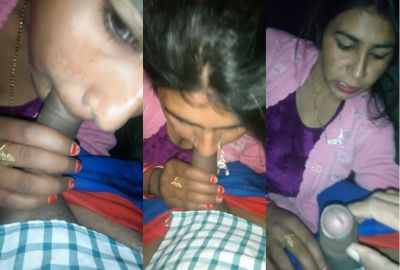 Bhabhi gives a quick desi blowjob to her horny Devar