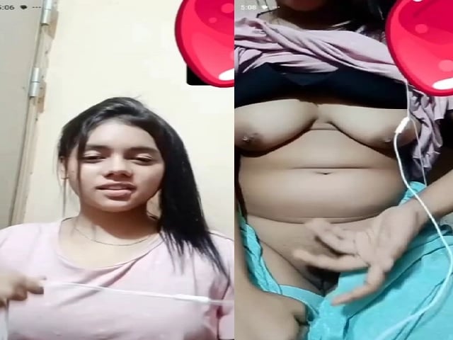 Cute girlfriend xxx nude video call to boyfriend