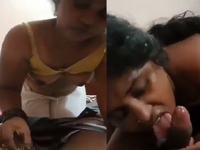 Tamil MILF licks dick with horny and boobs showing