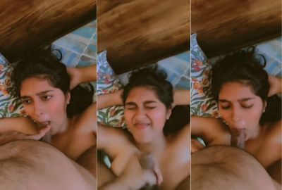 Lover fucks GF’s mouth and cums on her face in Hindi bf
