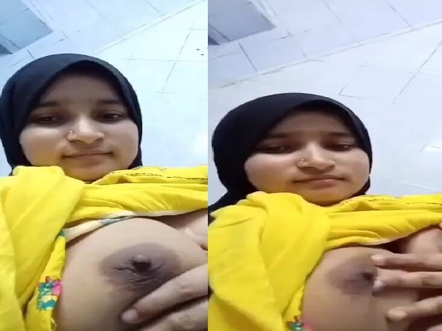 Hijab girl showing tits like juicy big round melons
